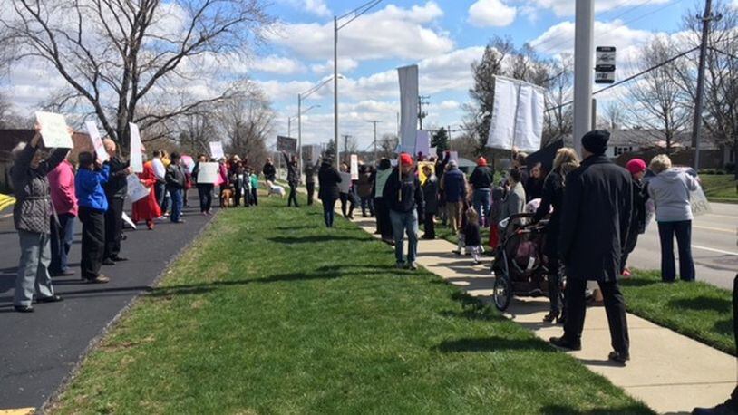 Oral arguments were held Friday in Judge Mary Wiseman’s courtroom regarding the state’s effort to shutter the Women’s Med clinic in Kettering. The file photo shows a demonstration in front of the clinic. FILE