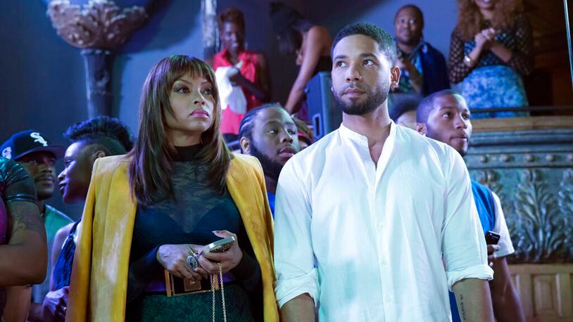 This photo provided by Fox shows Taraji P. Henson, left, as Cookie Lyon and Jussie Smollett as Jamal Lyon in the "My Bad Parts" episode of the television series, "Empire."
