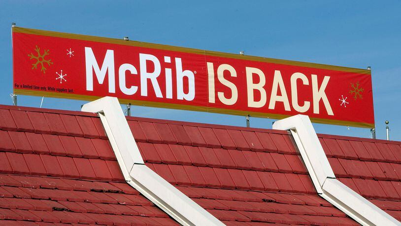 The McRib sandwich is making a comeback at McDonald's.