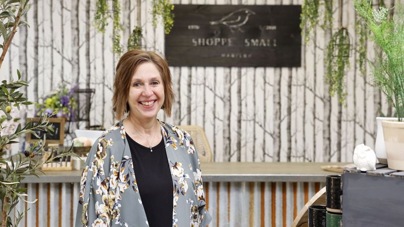 Susan Cox is opening Shoppe Small curated consignment boutique gift shop and more on Ohio 122 in Madison Township. NICK GRAHAM/STAFF