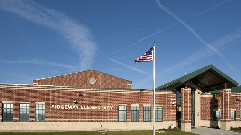 Hamilton’s Ridgeway Elementary, 267 Wasserman Road, was placed on lockdown briefly Tuesday morning after a blown electrical transformer in the area. STAFF FILE PHOTO