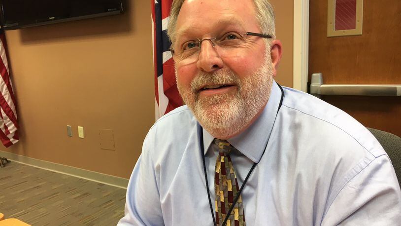 Hamilton City Schools Superintendent Larry Knapp, who is under contract for only the upcoming 2018-2019 school year starting Wednesday, said the district is looking to continue its recent improvement in academics while enhancing school security. Classes for the 10,000-student school system start Aug. 8. MICHAEL D. CLARK/STAFF
