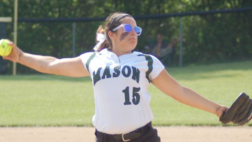 Top pitcher Elle Buffenbarger returns for Mason, which has its sights set on a state softball title. JOHN CUMMINGS/CONTRIBUTED