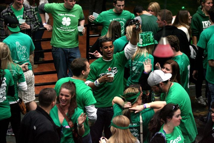 Green Beer Day in Oxford through the years
