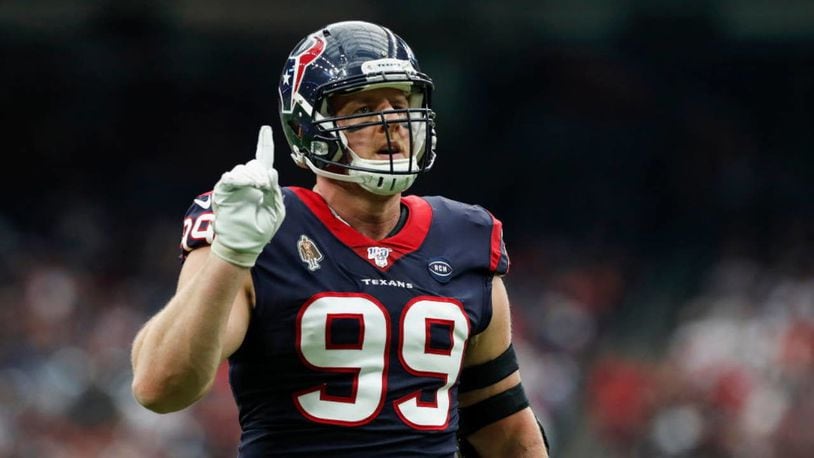 JJ Watt introduced a new line of sneakers Monday, which honor his late grandfather, a Korean War veteran.