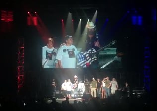 Toby Keith sings 'Courtesy of the Red, White, and Blue' at Atlanta concert