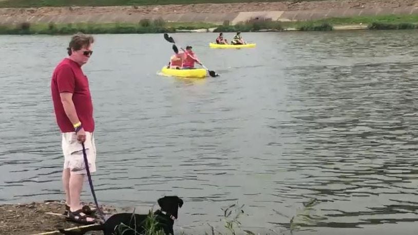 A dog named Porter and kayakers were among those Thursday on the Great Miami River that enjoyed a concert by Bruno Mars tribute band Uptown Funk. More boating fun will be available during the Aug. 23 concert. PROVIDED