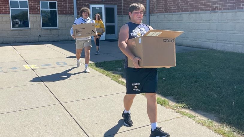 A new student-based effort has teens at Monroe High School collecting unused lunch food headed to the trash and instead they are packing it up for a local pantry to help needy families. The program, which started last month as classes resumed, has added greatly to the food stocks available for local families, said pantry officials. CONTRIBUTED