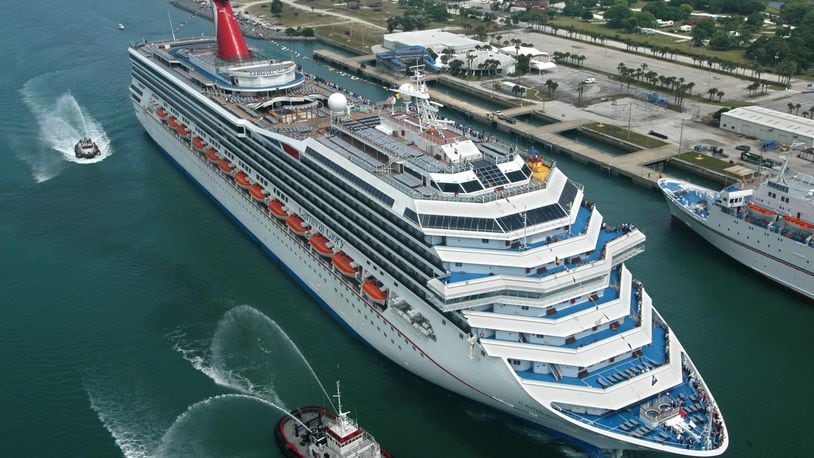 A Norwegian Cruise Line employee who went overboard Saturday was found the next day by a steward from the Carnival Glory cruise ship.