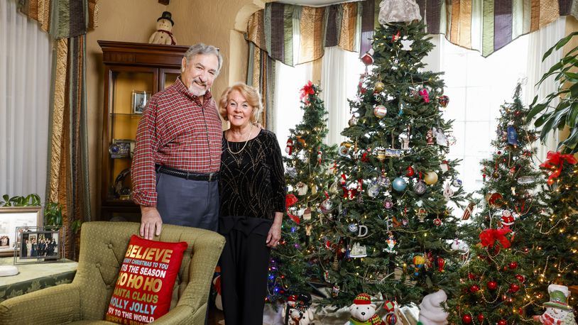 Fran and Dan Sack have been decorating their historic Middletown home with Christmas themed rooms for years. NICK GRAHAM/STAFF 