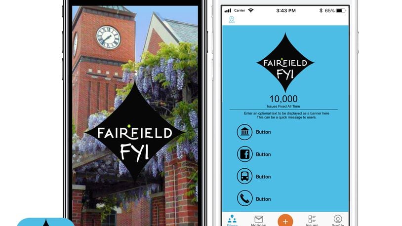 The city of Fairfield plans to launch this spring the Fairfield FYI application, a mobile tool where residents and city officials can communicate with each other, from complaints and issues, to compliments. PROVIDED