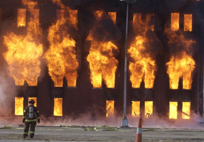 Recker Custom Woodworking building fire in 2004 in Middletown