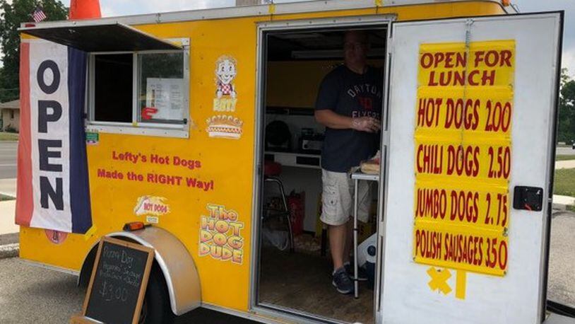 Lefty's Hot Dogs stand in Kettering. Staff photo by Mark Fisher