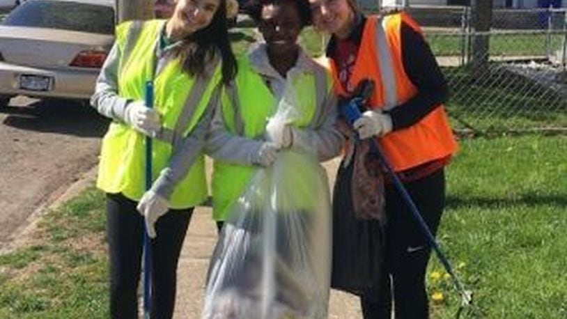 More than 100 volunteers participated in a Lindenwald cleanup event in April that removed about 600 pounds of trash, including four pounds of cigarette butts, from the neighborhood’s streets. CONTRIBUTED