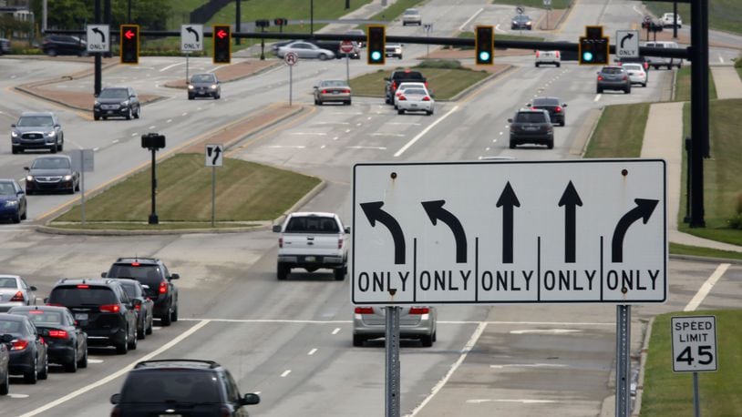 Austin Boulevard at State Route 741 saw the most crashes in the region from 2014-17, according to a study by the Miami Valley Regional Planning Commission. TY GREENLEES / STAFF