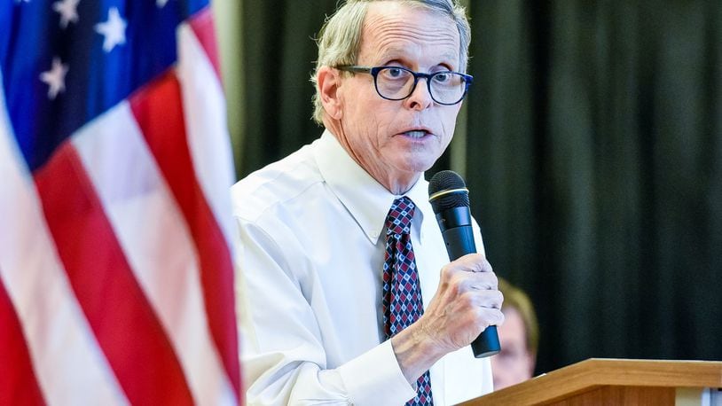 Gov. Mike DeWine is pleading with Ohioans to remain vigilant with mask-wearing and social distancing requirements in order to slow the spread of the novel coronavirus, known as COVID-19. NICK GRAHAM/FILE