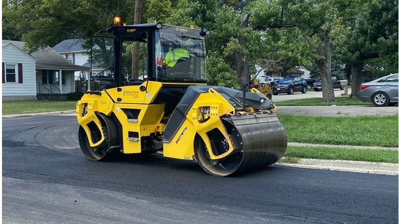 A Middletown street crew work on paving a local street. Voters will consider a 10-year, 0.25% increase in the city income tax for a bond issue to do more than $31 million in street improvements to be done in 2021 and 2022. CONTRIBUTED/CITY OF MIDDLETOWN
