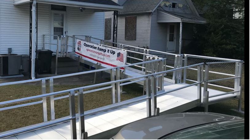 A Butler County man's nonprofit organization, Operation Ramp It Up, restores the mobility and dignity of disabled veterans and others with little means who need a wheelchair ramp. Greg Schneider, a 41-year UPS driver, started this program seven years ago and has built more than 100 ramps in 21 states. This ramp on Elmo Street in Hamilton was the 101st constructed by the organization. CONTRIBUTED