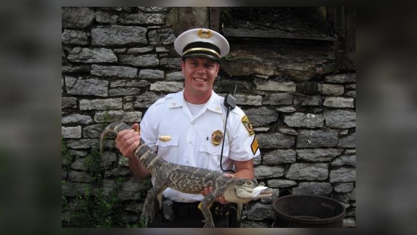 Police Chief Craig Bucheit, then a sergeant, was the supervisor on patrol on July 25, 2009, when he got a call that folks fishing had spotted an alligator. The reptile was reported to police by a man who nearly stepped on it on his way to fish in the river near the Riverside Athletic Club, 1150 Hamilton Cleves Road.