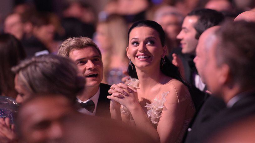 NEW YORK, NY - NOVEMBER 29: Orlando Bloom and Katy Perry attend the 12th annual UNICEF Snowflake Ball at Cipriani Wall Street on November 29, 2016 in New York City. (Photo by Jason Kempin/Getty Images for UNICEF)