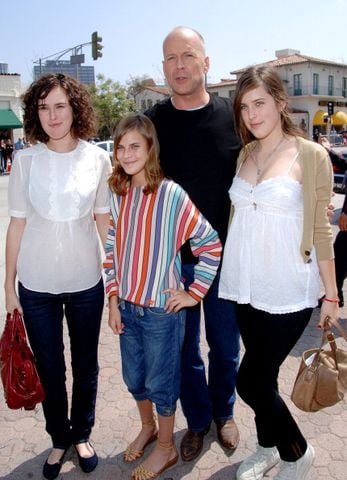 Bruce Willis with children Rumer, Tallulah Belle, and Scout Larue