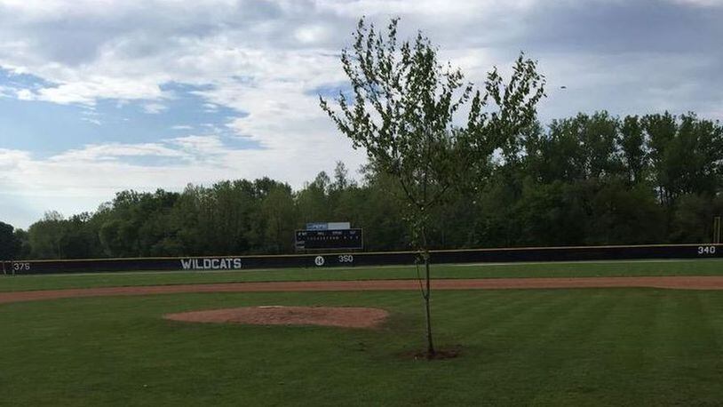 The “Prank Tree” at Franklin High School’s baseball field. EVAN MARGERUM / CONTRIBUTED PHOTO