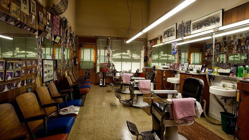 Image of the interior of a barber shop.