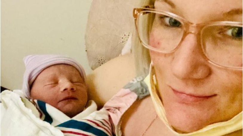 Christina Jewett, who on Saturday lost husband Paul Jewett to COVID-19, delivered their son, Benjamin on Tuesday night, almost three weeks before he was expected. PROVIDED