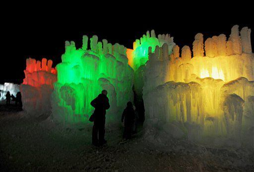 Visitors explore the Mall of America Ice Castle Friday, Jan. 4, 2013 in Bloomington, Minn.