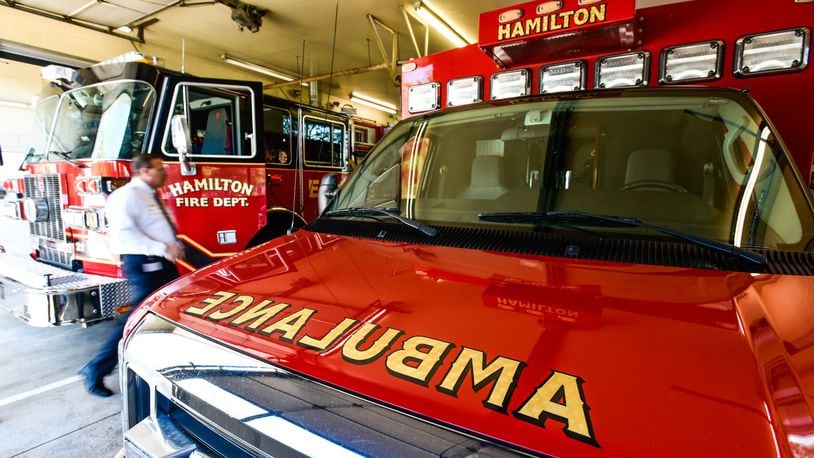 Ham Ambulance Hamilton fire department ambulances now all have Stryker ambulance cots that make transportation of patients much safer for them and for firefighters, who are less likely to be injured during the process. NICK GRAHAM/STAFF