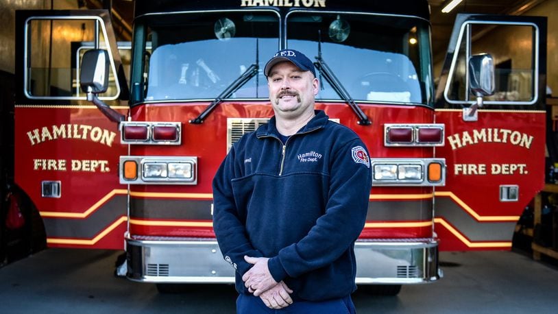 Toby Howell, when he turned 31, became too old to join Hamilton’s fire service. But nine years later, he was able to join his hometown’s firefighters, and he loves it. The city recently lifted the age ceiling requirement for new firefighters. NICK GRAHAM/STAFF