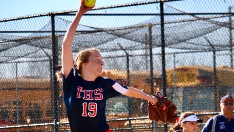 Senior Ashley Earick is expected to be the No. 1 pitcher this season for Talawanda High School’s softball team, which opens the year Monday against Mercy McAuley. CONTRIBUTED PHOTO BY EMILY DAVIE PHOTOGRAPHY