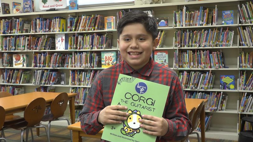 Crawford Woods Elementary student Harim Ruiz can now walk into his Hamilton school library full of books while carrying a copy of his own work. Available now on Amazon, the 9-year-old’s book – entitled “Corgi The Guitarist”- also features Ruiz’s illustrations. (Provided Photo\Journal-News)