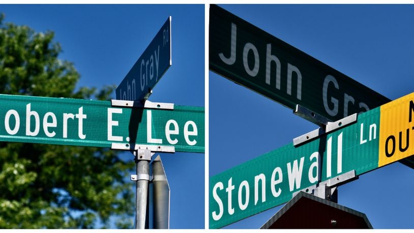 There are a pair of streets off John Gray Road in Fairfield named for Confederate Gens. Robert E. Lee and Thomas "Stonewall" Jackson. City officials are reviewing the process to rename streets in the city. NICK GRAHAM/STAFF
