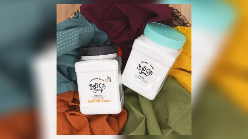 Buff City Soaps are plant-based without parabens or phthalates. They will be sold in a new store joining Liberty Center in Liberty Twp., Ohio in November 2023. CONTRIBUTED
