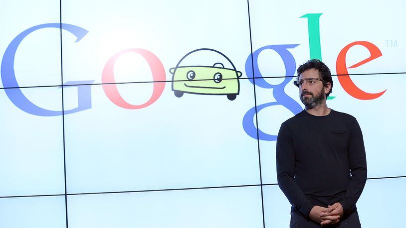MOUNTAIN VIEW, CA - SEPTEMBER 25: Google co-founder Sergey Brin looks on during a news conference at Google headquarters on September 25, 2012 in Mountain View, California. Brin immigrated to the United States with his family from Russia when he was a young boy. (Photo by Justin Sullivan/Getty Images)