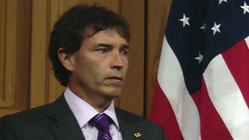 Sen. Troy Balderson squeaked out a win in Tuesday’s Republican primary in the 12th congressional district. The seat was held by Rep. Pat Tiberi, who left to lead the Ohio Business Roundtable. Balderson’s win sets up an August special election against Democrat Danny O’Connor. Ann Sanner/AP Photo