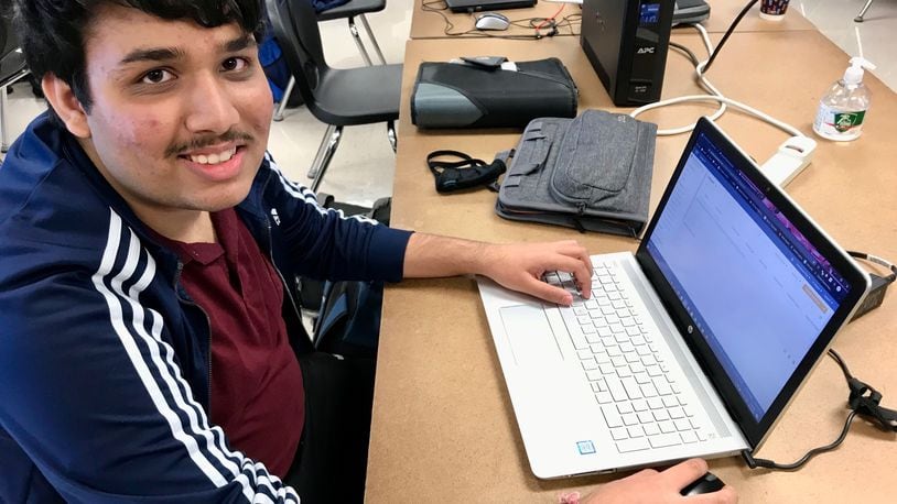 Butler Tech junior Jaimin Patel has become the first student at the career school to earn certification as a digital Cloud data developer. The 16-year-old student from Fairfield hopes to next earn advanced, professional certification to start a potentially lucrative career after high school. (Provided photo\Journal-News)