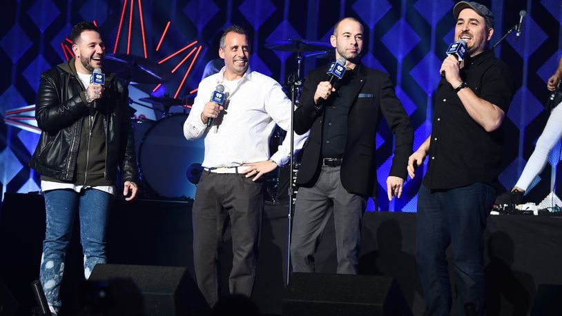 File photo: Joe Gatto, James "Murr" Murray, and Brian "Q" Quinn, of Impractical Jokers speak onstage at the Z100's Jingle Ball 2017 press room on December 8, 2017 in New York City.  (Photo by Theo Wargo/Getty Images for iHeartMedia)