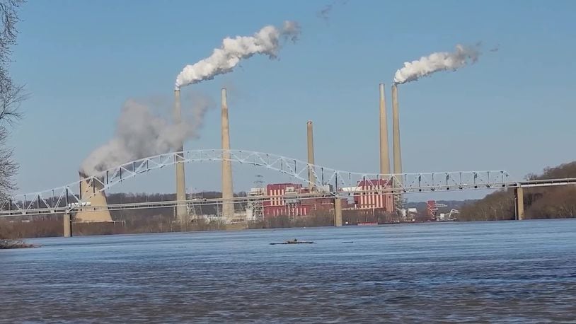 The Ohio River in Lawrenceburg, Ind. where multiple searches involved the latest equipment to locate James Hutchison, thrown from the bridge by his mother Brittany Gosney and her boyfriend, James Hamilton. CONTRIBUTED