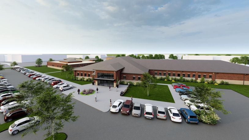 The $32 million Justice Center project for the city of Hamilton will have about a third paid for by ARPA funds. Construction is expected to start after the April 12, 2023, groundbreaking and completed by August or September of 2024. PROVIDED/CITY OF HAMILTON