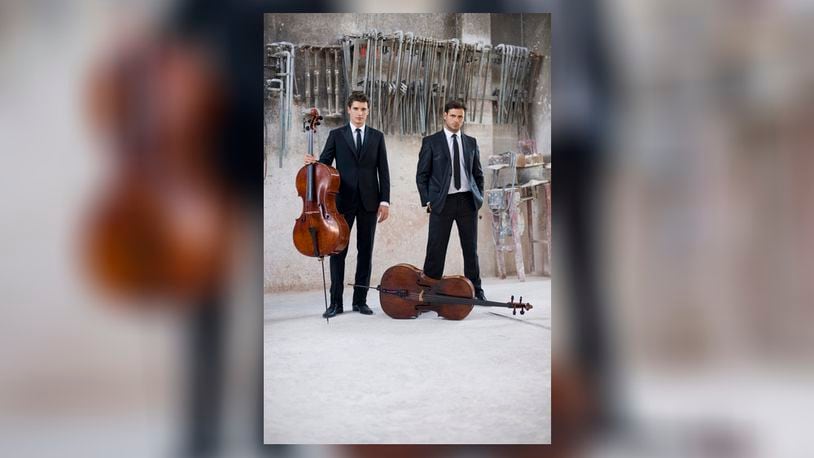 2Cellos, comprised of Luka Sulic (left) and Stjepan Hauser, will deliver a classical music performance as well as a fist-pumping rock show at Riverbend. CONTRIBUTED