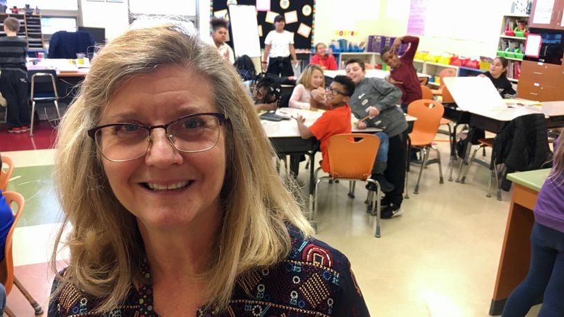 Hamilton Schools’ most veteran teacher - Barbara Riemer - started her first job as a classroom leader in the Butler County school system during the last year of President Jimmy Carter’s presidency. The widely acclaimed teacher shows no signs of slowing down after 39 years with the city schools. (Photo By Michael D. Clark/Journal-News)