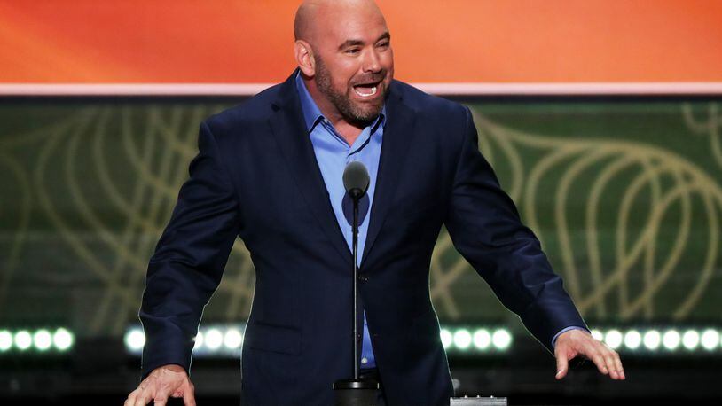 CLEVELAND, OH - JULY 19: UFC President Dana White delivers a speech on the second day of the Republican National Convention on July 19, 2016 at the Quicken Loans Arena in Cleveland, Ohio. (Photo by Alex Wong/Getty Images)