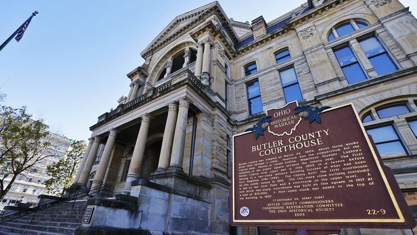 Historic Butler County Courthouse on High Street in Hamilton. NICK GRAHAM/ STAFF