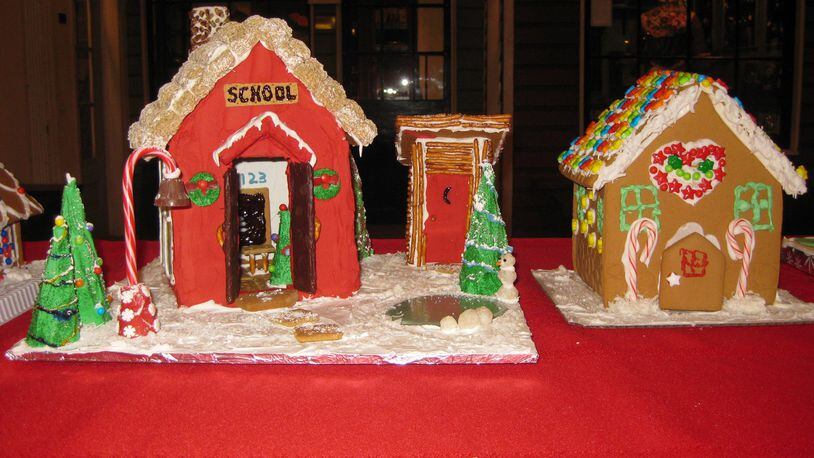 The Warren County Historical Society’s second annual gingerbread house contest raises money for Big Brothers & Sisters of Warren & Clinton counties. Shown is last year’s first-place winner in the family category, Little Red School House. CONTRIBUTED