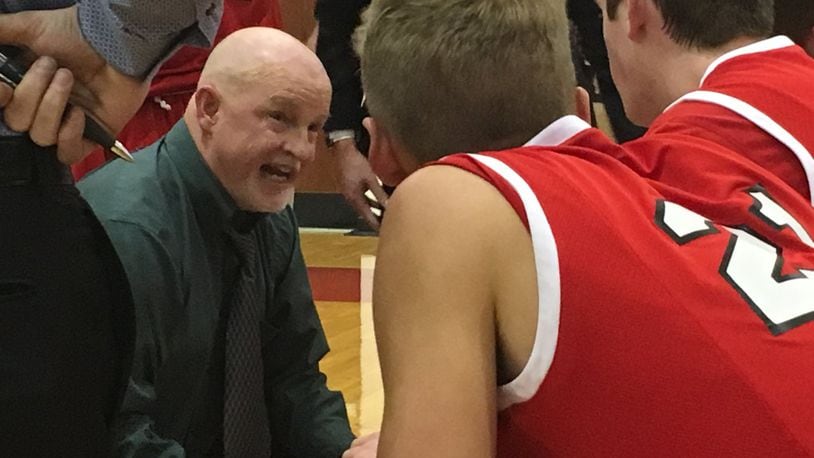 Jeff Smith, former boys basketball coach at Madison High School, says he's honored to have the court named after him. The ceremony will take place between the junior varsity and varsity game Dec. 3 when the Mohawks host Arcanum in their home opener. FILE PHOTO