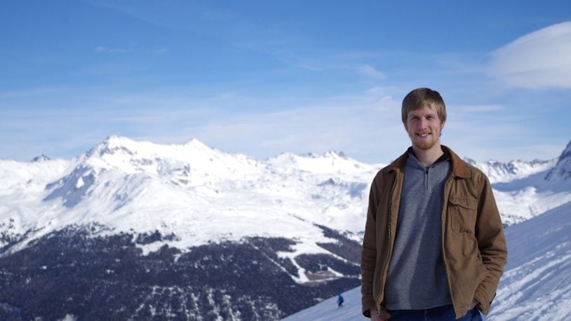 Andrew Brinkerhoff, formerly on Mason, works at the European Center for Nuclear Research (CERN), located near Geneva, Switzerland. He is shown here in the Alps. CONTRIBUTED