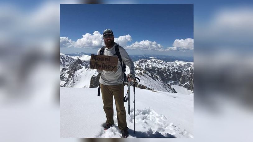 Matt Fox , a 2011 Lakota East graduate, stands on Mount Whitney with an elevation of 14,505 feet is the tallest mountain in the Contiguous United States and Sierra Nevada Mountain Range. SUBMITTED PHOTO