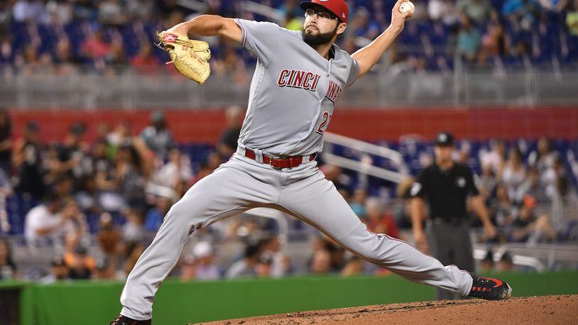 MIAMI, FL - SEPTEMBER 20: Cody Reed #25 of the Cincinnati Reds throws a pitch in the second inning against the Miami Marlins at Marlins Park on September 20, 2018 in Miami, Florida. (Photo by Mark Brown/Getty Images)
